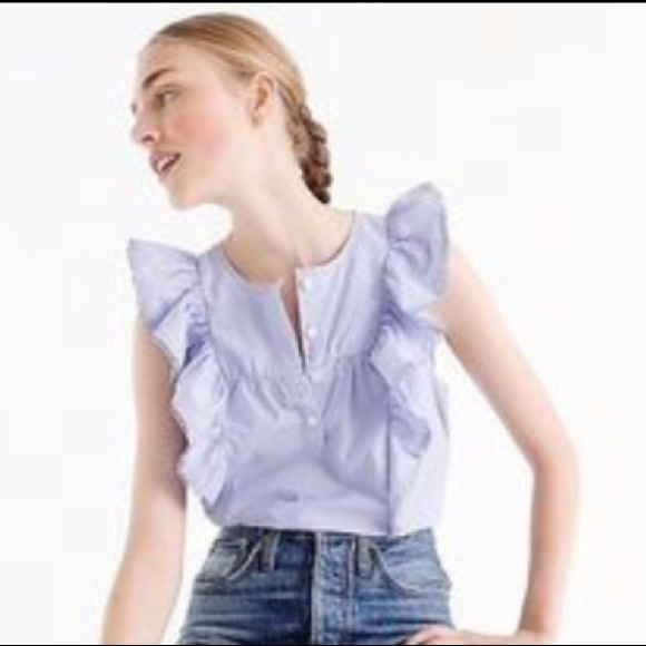 J. Crew Ruffle-Front Top - Picture 2 of 10